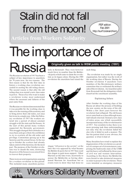 Stalin Did Not Fall from the Moon!