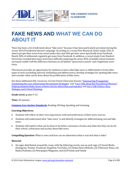 Fake News and What We Can Do About It