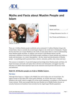 Myths and Facts About Muslim People and Islam