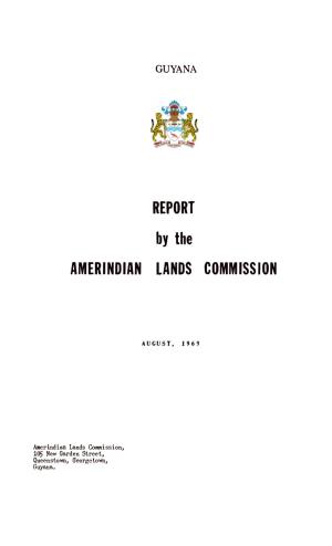 REPORT by the AMER.INDIAN LANDS COMMISSION