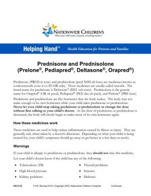 Prednisone and Prednisolone (PDF)