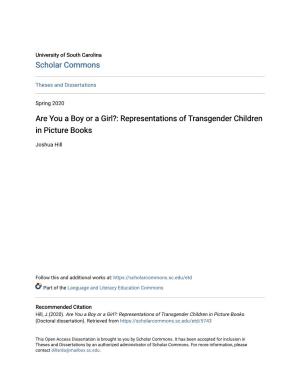 Representations of Transgender Children in Picture Books