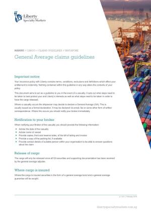 General Average Claims Guidelines