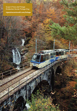 Scopri Il Treno Del Foliage Entdecken Sie Der Foliage-Zug Vigezzinacentovalli.Com/Foliage NATURE CULTURE ADVENTURE EVENTS