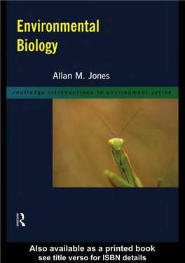 Environmental Biology ~ Allan M. Jones ~ 2001