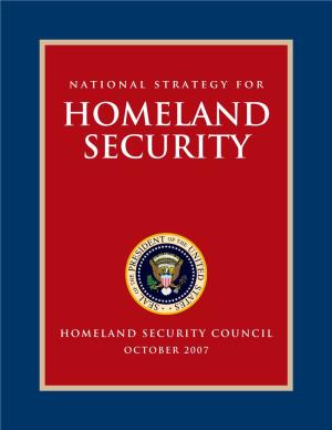 National Strategy for Homeland Security 2007