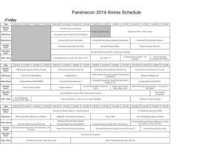 Fanimecon 2014 Anime Schedule