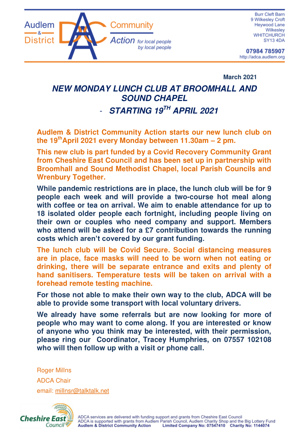 Broomhall Club Flyer Mar21