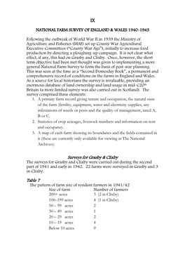 Surveys for Grasby & Clixby Table 7