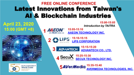 Latest Innovations from Taiwan's AI & Blockchain Industries