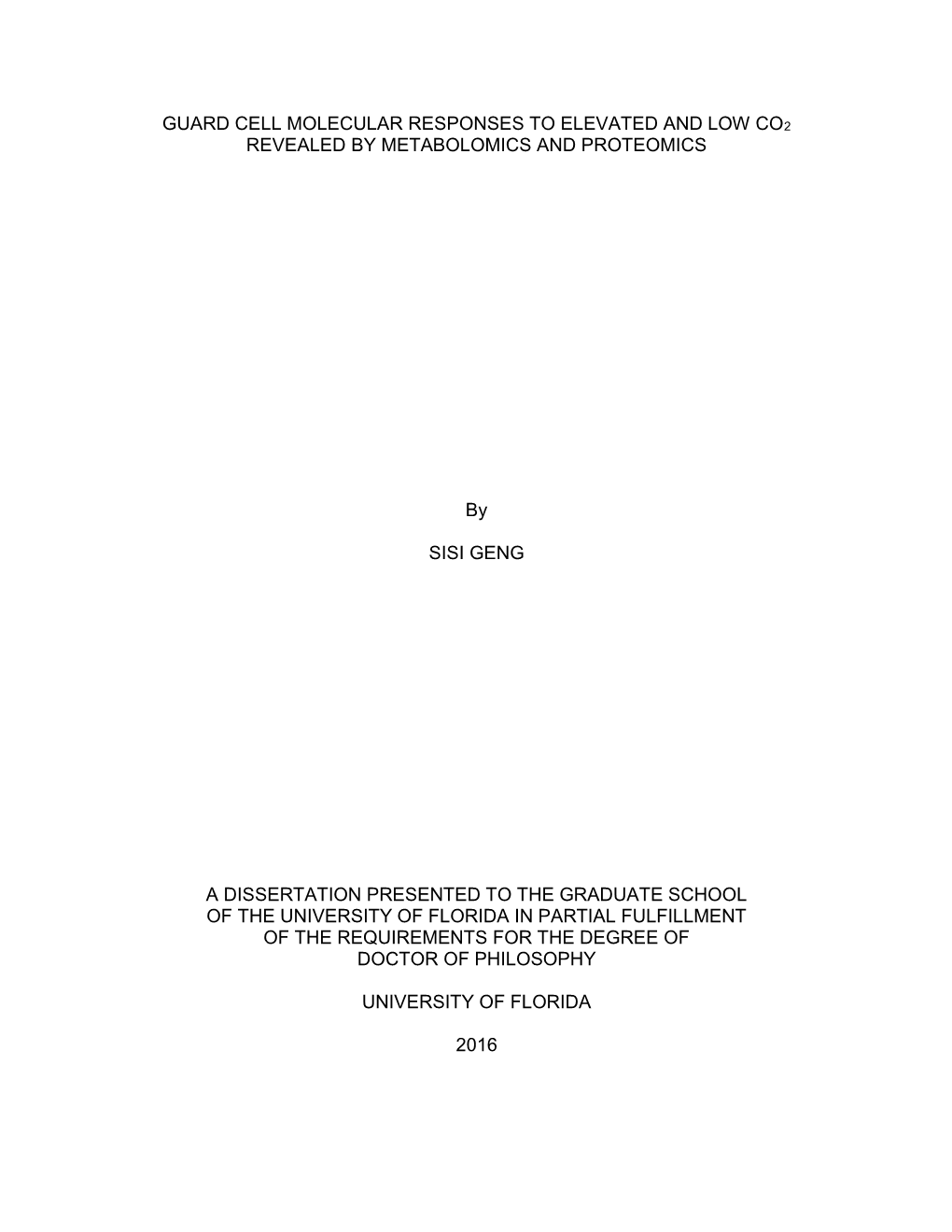 University of Florida Thesis Or Dissertation Formatting