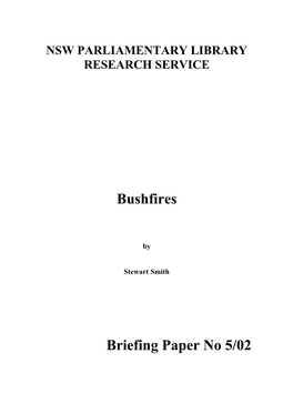 Bushfires Briefing Paper No 5/02
