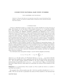 Consecutive Factorial Base Niven Numbers