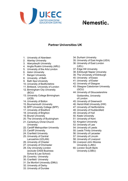 Partner Universities UK