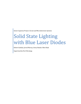 Solid State Lighting with Blue Laser Diodes