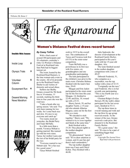 The Runaround Page 1 Volume 24, Issue 1 the Runaround