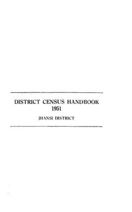 District Census Handbook, 23-Jhansi, Uttar Pradesh