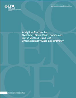 Analytical Protocol for Cyclohexyl Sarin, Sarin, Soman and Sulfur Mustard Using Gas Chromatography/Mass Spectrometry