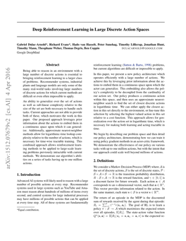 Deep Reinforcement Learning in Large Discrete Action Spaces