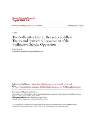 The Bodhisattva Ideal in Theravāda Buddhist Theory