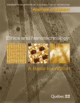 Ethics and Nanotechnology: a Basis for Action