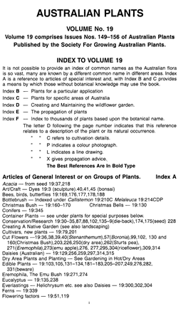 Australian Plants Published by the Society for Growing Australian Plants