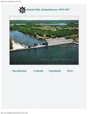 Island Falls, Saskatchewan: 1929-1967
