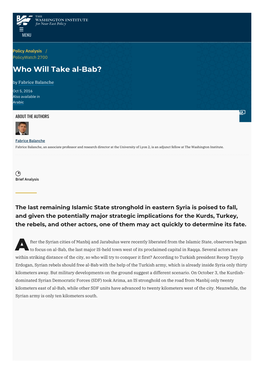 Who Will Take Al-Bab? | the Washington Institute