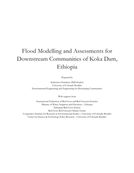 Executive Summary: Flood Modelling and Assessments for Downstream Communities of Koka Dam, Ethiopia