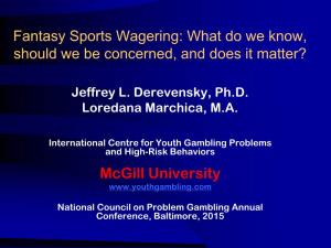 Fantasy Sports Wagering: What Do We Know, Should We Be Concerned, and Does It Matter?