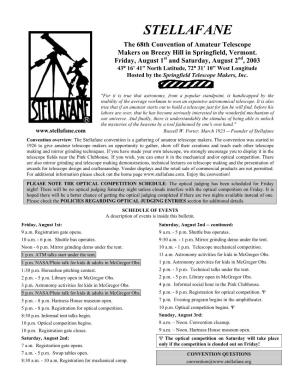 2003 Convention Bulletin