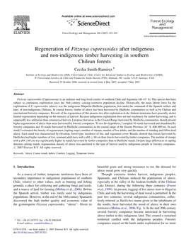 Regeneration of Fitzroya Cupressoides After Indigenous And