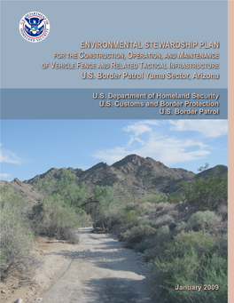 ENVIRONMENTAL STEWARDSHIP PLAN U.S. Border Patrol Yuma