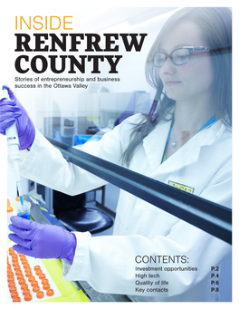 INSIDE RENFREW COUNTY Stories of Entrepreneurship and Business Success in the Ottawa Valley
