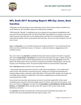 NFL Draft 2017 Scouting Report: WR Zay Jones, East Carolina