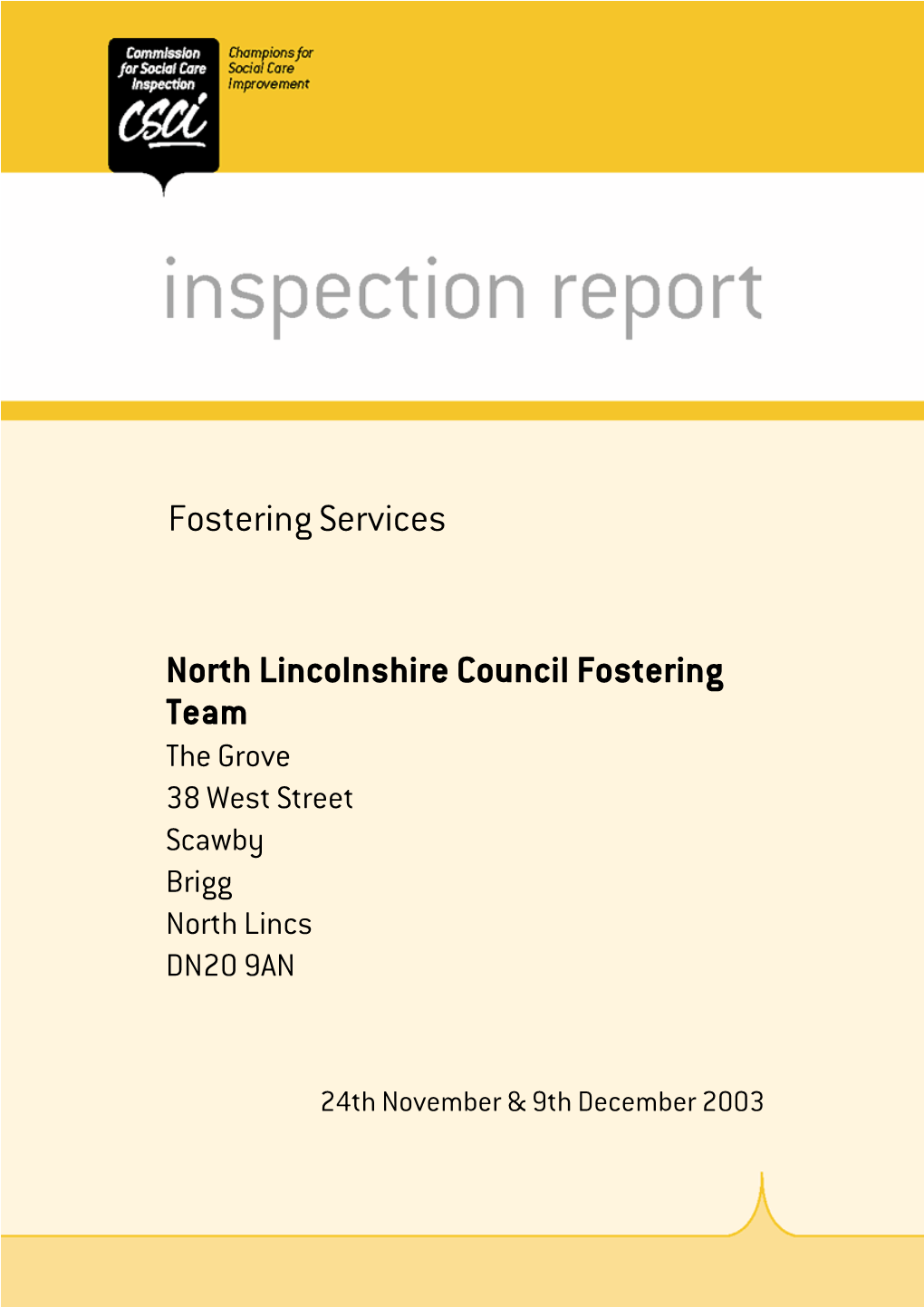 North Lincolnshire Council Fostering Team