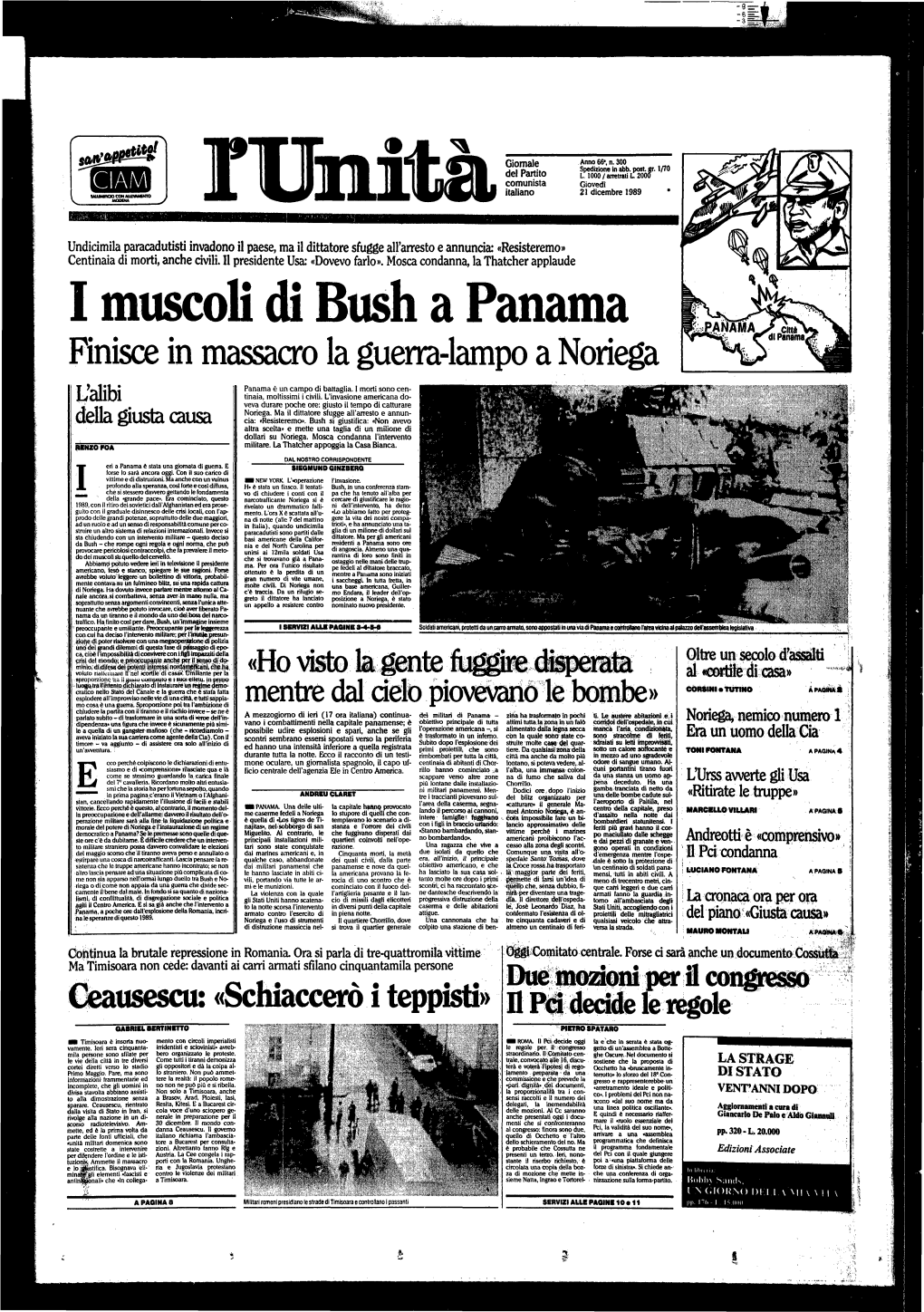 I Muscoli Dì Bush a Panama Finisce in Massacro La Guerra-Lampo a Noriega