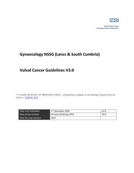 Vulval Cancer Guidelines V3.0