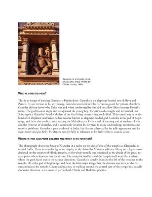 Ganesha in a Temple Niche (PDF)
