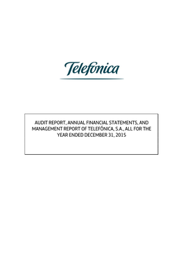 Individual Annual Report Telefonica 2015 DEFINITIVO