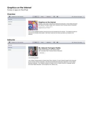 Graphica on the Internet Itunes U App on the Ipad