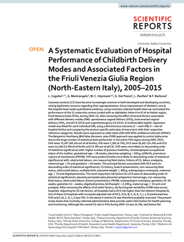 A Systematic Evaluation of Hospital Performance of Childbirth Delivery