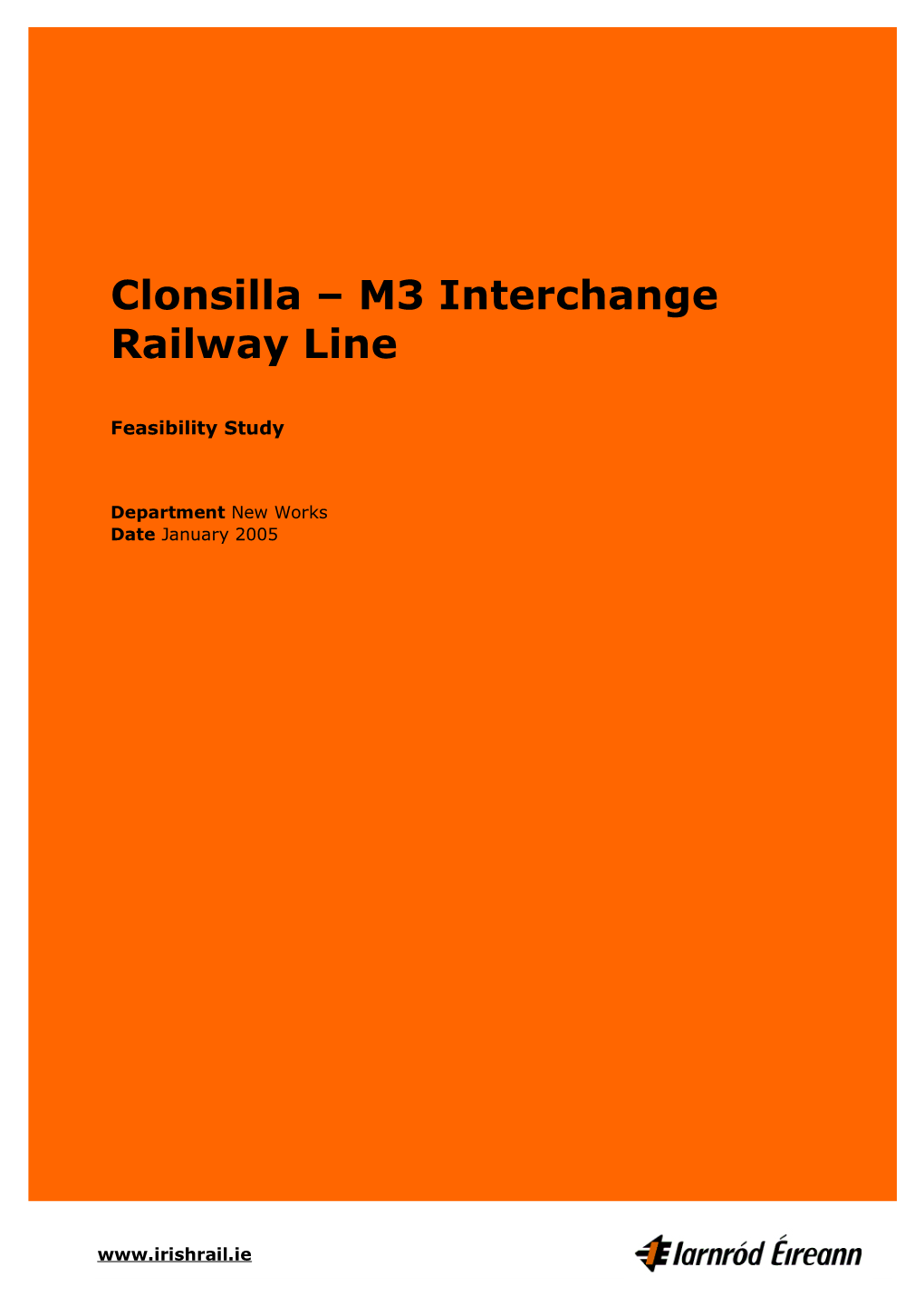 Clonsilla to M3 Interchange Railway Line Feasibility Study