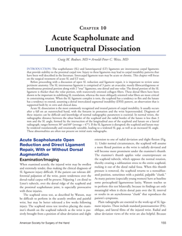 Acute Scapholunate and Lunotriquetral Dissociation
