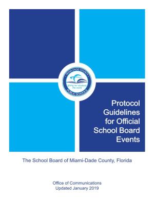 Protocol Guidelines for Official School Board Events