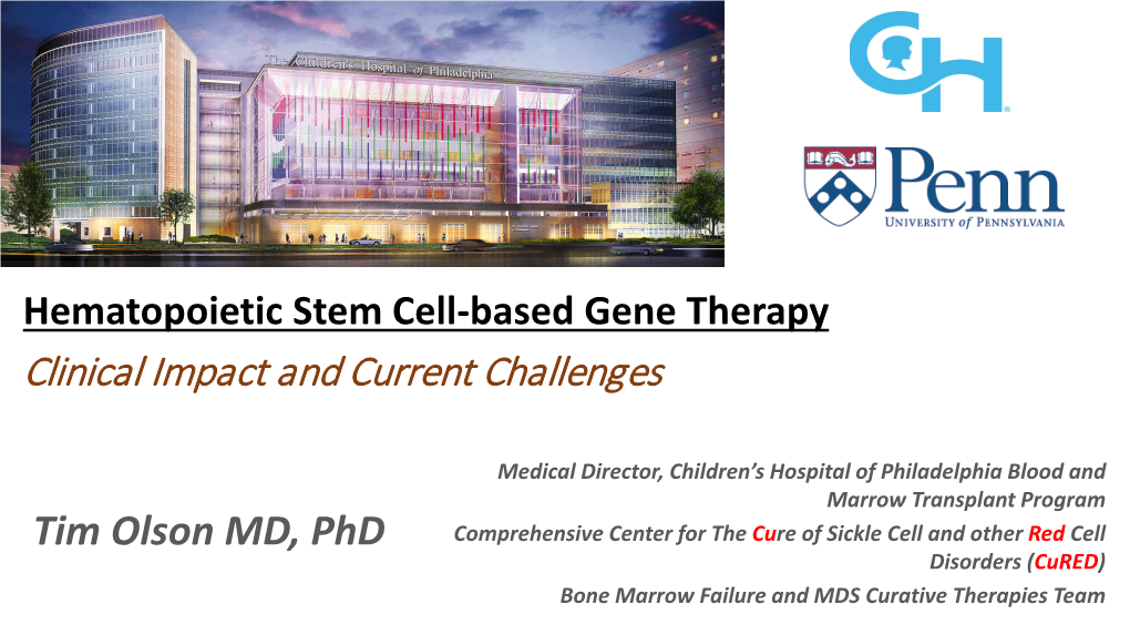 Hematopoietic Stem Cell-Based Gene Therapy Clinical Impact and Current Challenges