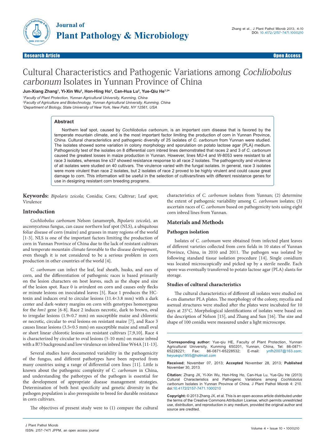 Cultural Characteristics and Pathogenic Variations Among