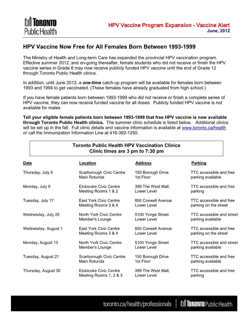 HPV Vaccine Alert