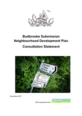 Budbrooke Submission Neighbourhood Development Plan Consultation Statement