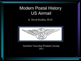 Modern Postal History US Airmail